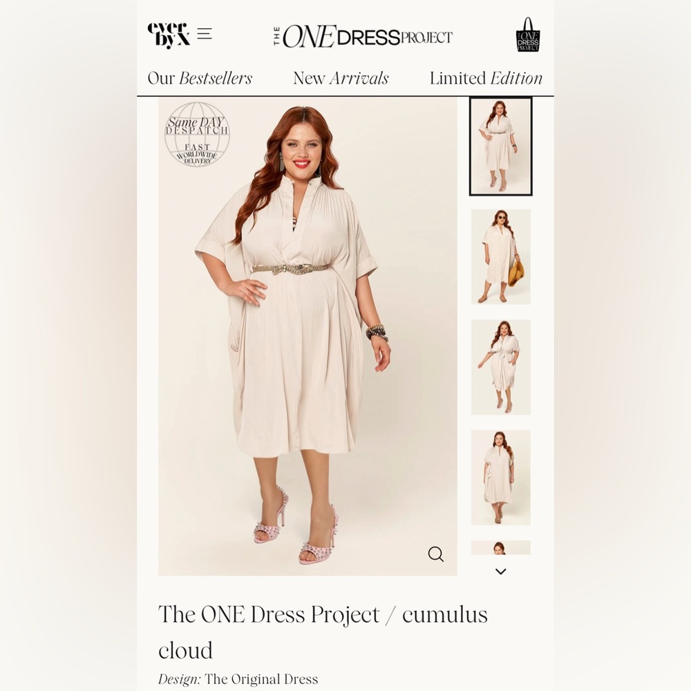 Ever By X The One Dress Project Cumulus Cloud Cream Colored Petite